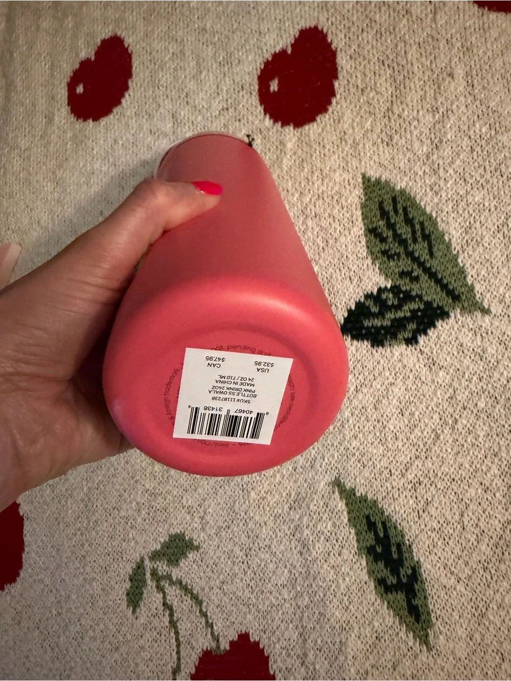 OWLO x Starbucks Pink Travel Bottle with FreeSip Lid
